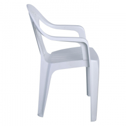 INTEX Πολυθρόνα Κήπου Στοιβαζόμενη, PP Άσπρο  54x53x78cm