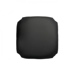 ΤΑΠΕΤΣΑΡΙΑ Σκαμπό Καφενείου, Pu Μαύρο  35x35x5cm