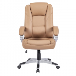 BF6950 Πολυθρόνα Γραφείου Διευθυντή, Pu Μπεζ  64x71x112/122cm