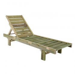 LUGANO Ξαπλώστρα Εμποτισμού Pine Απόχρωση Φυσικό  68x200x32cm