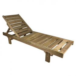 LUGANO Ξαπλώστρα Εμποτισμού Pine Απόχρωση Φυσικό  68x200x32cm