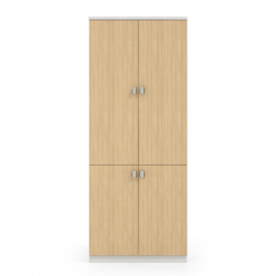 THESIS Ντουλάπα Γραφείου, Δίφυλλο, Απόχρωση Beech -Άσπρο  80x40x200cm