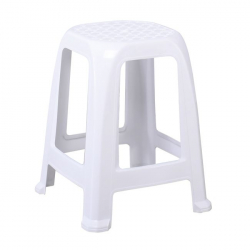 JELLO Σκαμπό Βοηθητικό Κήπου - Μπάνιου Στοιβαζόμενο, PP Απόχρωση Άσπρο  37x37x46cm