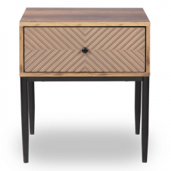 PONTI Κομοδίνο με 1 Συρτάρι, Καρυδί  50x45x55cm