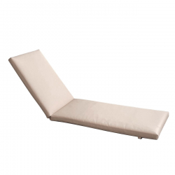 SUNLOUNGER Μαξιλάρι Ξαπλώστρας PVC Μπεζ με Φερμουάρ & Velcro (Foam+Polyester)  196(78+118)x60x7cm