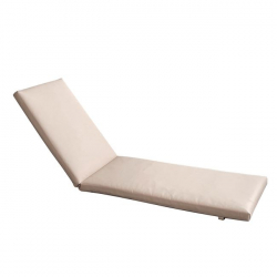 SUNLOUNGER Μαξιλάρι Ξαπλώστρας PVC Μπεζ με Φερμουάρ & Velcro (Foam+Polyester)  196(78+118)x60x7cm