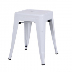 RELIX Σκαμπό Στοιβαζόμενο, Μέταλλο Βαφή Άσπρο  38x38x45cm