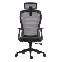 BF3850 Πολυθρόνα Γραφείου Διευθυντή, Mesh Γκρι, Ύφασμα Μαύρο  68x63x110/120cm