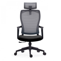BF3850 Πολυθρόνα Γραφείου Διευθυντή, Mesh Γκρι, Ύφασμα Μαύρο  68x63x110/120cm