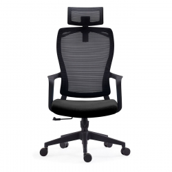 BF3850 Πολυθρόνα Γραφείου Διευθυντή, Mesh Μαύρο, Ύφασμα Μαύρο  68x63x110/120cm