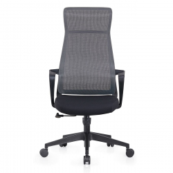BF2990  Πολυθρόνα Γραφείου Διευθυντή, Mesh Γκρι, Ύφασμα Μαύρο  73x67x118/128cm