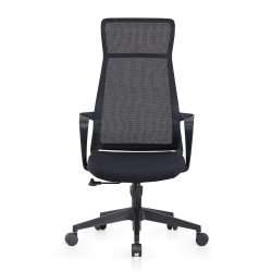 BF2990  Πολυθρόνα Γραφείου Διευθυντή, Mesh Μαύρο, Ύφασμα Μαύρο  73x67x118/128cm