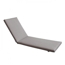 SUNLOUNGER Μαξιλάρι Ξαπλώστρας Textilene Γκρι με Φερμουάρ & Velcro (Foam+Polyester)  196(78+118)x60x7cm