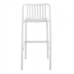 MODA Σκαμπό Bar-Pro Στοιβαζόμενο, PP-UV Protection Απόχρωση Άσπρο  45x49x75/101cm