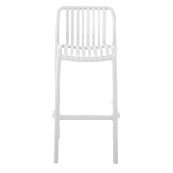 MODA Σκαμπό Bar-Pro Στοιβαζόμενο, PP-UV Protection Απόχρωση Άσπρο  45x49x75/101cm