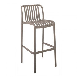 MODA Σκαμπό Bar-Pro Στοιβαζόμενο, PP-UV Protection Απόχρωση Mocha  45x49x75/101cm