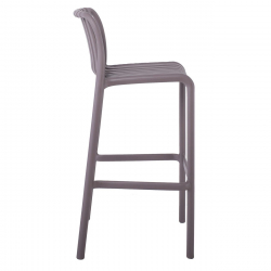 MODA Σκαμπό Bar-Pro Στοιβαζόμενο, PP-UV Protection Απόχρωση Mocha  45x49x75/101cm