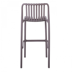 MODA Σκαμπό Bar-Pro Στοιβαζόμενο, PP-UV Protection Απόχρωση Mocha  45x49x75/101cm