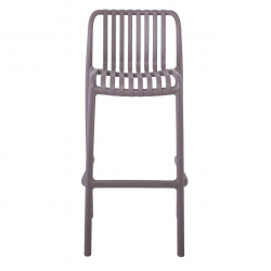 MODA Σκαμπό Bar-Pro Στοιβαζόμενο, PP-UV Protection Απόχρωση Mocha  45x49x75/101cm