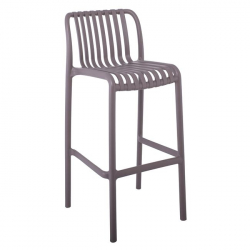 MODA Σκαμπό Bar-Pro Στοιβαζόμενο, PP-UV Protection Απόχρωση Mocha  45x49x75/101cm