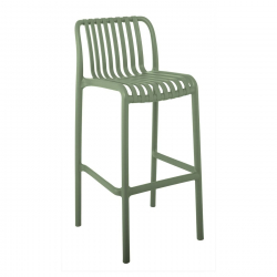 MODA Σκαμπό Bar-Pro Στοιβαζόμενο, PP-UV Protection Απόχρωση Πράσινο  45x49x75/101cm