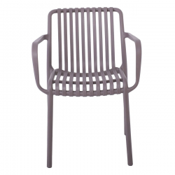 MODA Πολυθρόνα-Pro Στοιβαζόμενη, PP-UV Protection Απόχρωση Mocha  57x58x80cm