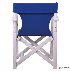 Σκηνοθέτη Σκελετός Πολυθρόνας Οξιά, Βαφή Εμποτισμού Άσπρο, Πτυσσόμενη  61x52x85cm