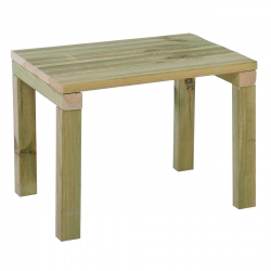 LUGANO Τραπεζάκι Παραλίας - Ξαπλώστρας, Εμποτισμού Pine Απόχρωση Φυσικό  48x37x36cm