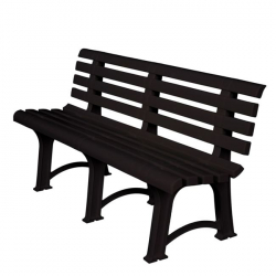 ATENA Παγκάκι Κήπου-Βεράντας, PP Ανθρακί  150x73x51cm