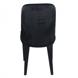 CASTER Καρέκλα Τραπεζαρίας Κουζίνας, Μέταλλο Βαφή Μαύρο Ύφασμα Velure Μαύρο  45x60x89cm