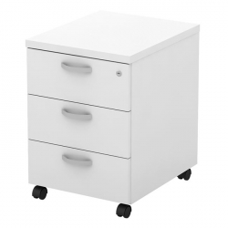 ΣΥΡΤΑΡΙΕΡΑ Τροχήλατη με 3 συρτάρια, Απόχρωση Άσπρο  40x48x56cm