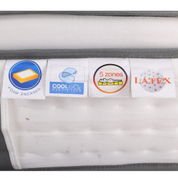 ΣΤΡΩΜΑ Pocket Spring 5-Zone Gel Memory Foam + Latex, Μονής Όψης (2)  160x200x(34/32)cm