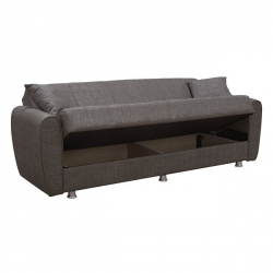 SYDNEY Καναπές - Κρεβάτι με Αποθηκευτικό Χώρο, 3Θέσιος Ύφασμα Καφέ  Sofa:210x80x75 Bed:180x100cm