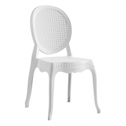 DYNASTY Καρέκλα Εστίασης - Catering Στοιβαζόμενη PP Άσπρο  48x52x88cm