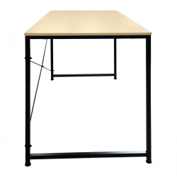 ΓΡΑΦΕΙΟ Η/Υ Μέταλλο Βαφή Μαύρο, Melamine Beech  120x60x74cm