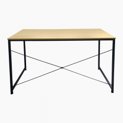ΓΡΑΦΕΙΟ Η/Υ Μέταλλο Βαφή Μαύρο, Melamine Beech  120x60x74cm