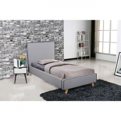 MORISSON Κρεβάτι Μονό, για Στρώμα 90x190cm, Ύφασμα Εκρού  101x206x110cm