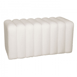 TOGO Σκαμπό Βοηθητικό, Teddy Ύφασμα Εκρού  80x40x41cm