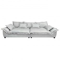 DARBY Kαναπές Σαλονιού - Καθιστικού 4Θέσιος, Ύφασμα Nabuk Grey Stone  319x110x94cm