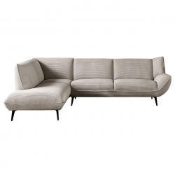 EMERALD Καναπές Σαλονιού Δεξιά Γωνία, Ύφασμα Κοτλέ Μπεζ  274x203x82cm H.88cm