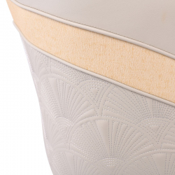 LENA Πολυθρόνα Μέταλλο Βαφή Μαύρο, Pu Μπεζ  60x60x80cm