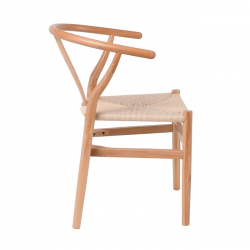 LIMA Καρέκλα Στοιβαζόμενη, Ξύλο Απόχρωση Φυσικό, Κάθισμα Paper Rope Φυσικό  56x55x76cm