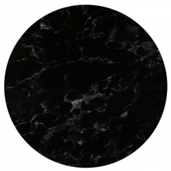 HPL (High Pressure Laminated) Επιφάνεια Τραπεζιού Απόχρωση Black Marble, Εξωτερικού χώρου  Φ70cm/12mm