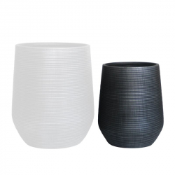 FLOWER POT-17 Φ45x50cm, Cement Απόχρωση Anthracite  Φ45x50cm