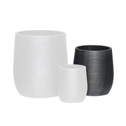 FLOWER POT-16 Φ33x37cm, Cement Απόχρωση Anthracite  Φ33x37cm