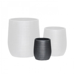 FLOWER POT-16 Φ23x26cm, Cement Απόχρωση Anthracite  Φ23x26cm