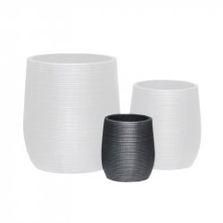 FLOWER POT-16 Φ23x26cm, Cement Απόχρωση Anthracite  Φ23x26cm