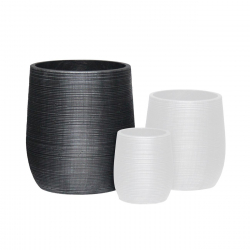 FLOWER POT-16 Φ45x50cm, Cement Απόχρωση Anthracite  Φ45x50cm