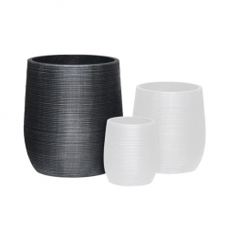 FLOWER POT-16 Φ45x50cm, Cement Απόχρωση Anthracite  Φ45x50cm