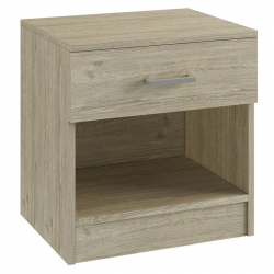 LIFE-W Κομοδίνο με 1 Συρτάρι, Απόχρωση Sonoma  45x35x47cm